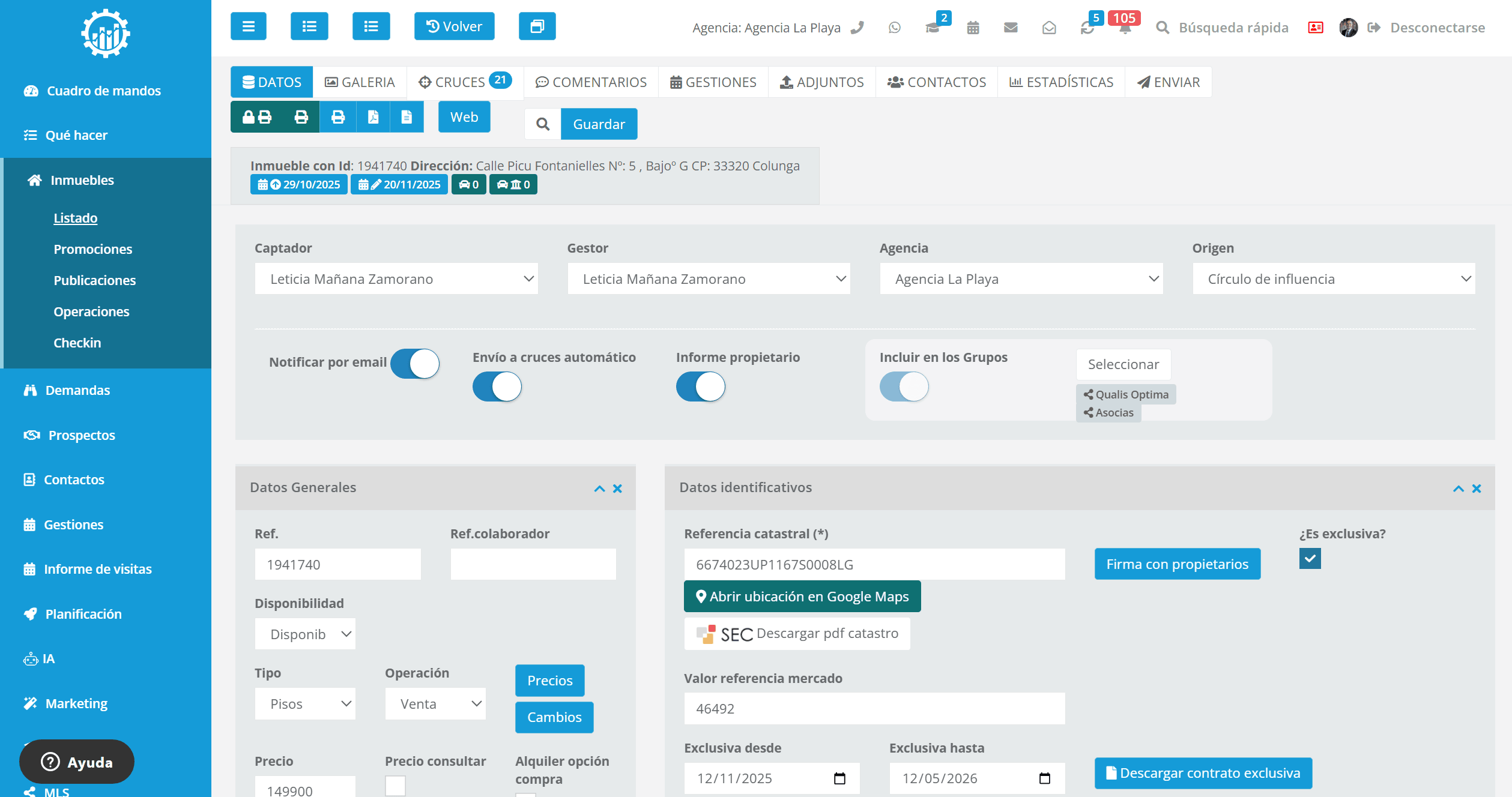 Ficha Inmueble General